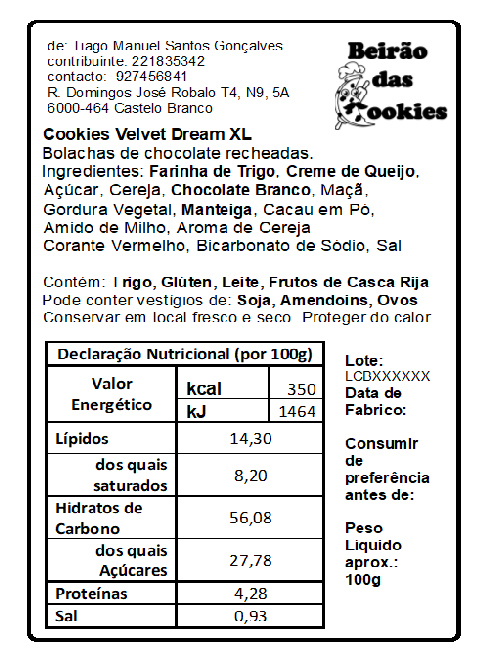 Cherry Blossom - Cookie de Cereja do Fundão