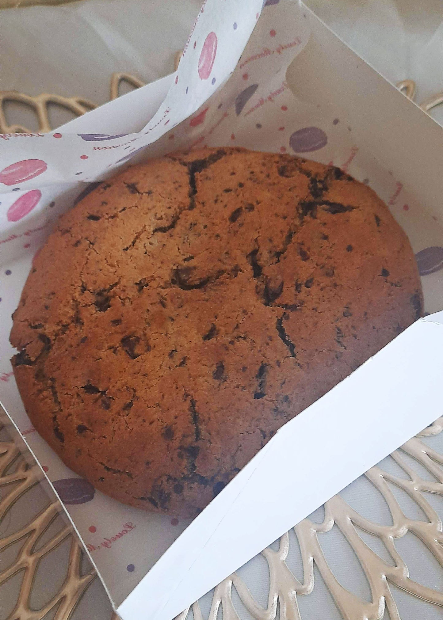 bolacha de chocolate artesanal gigante com nutella