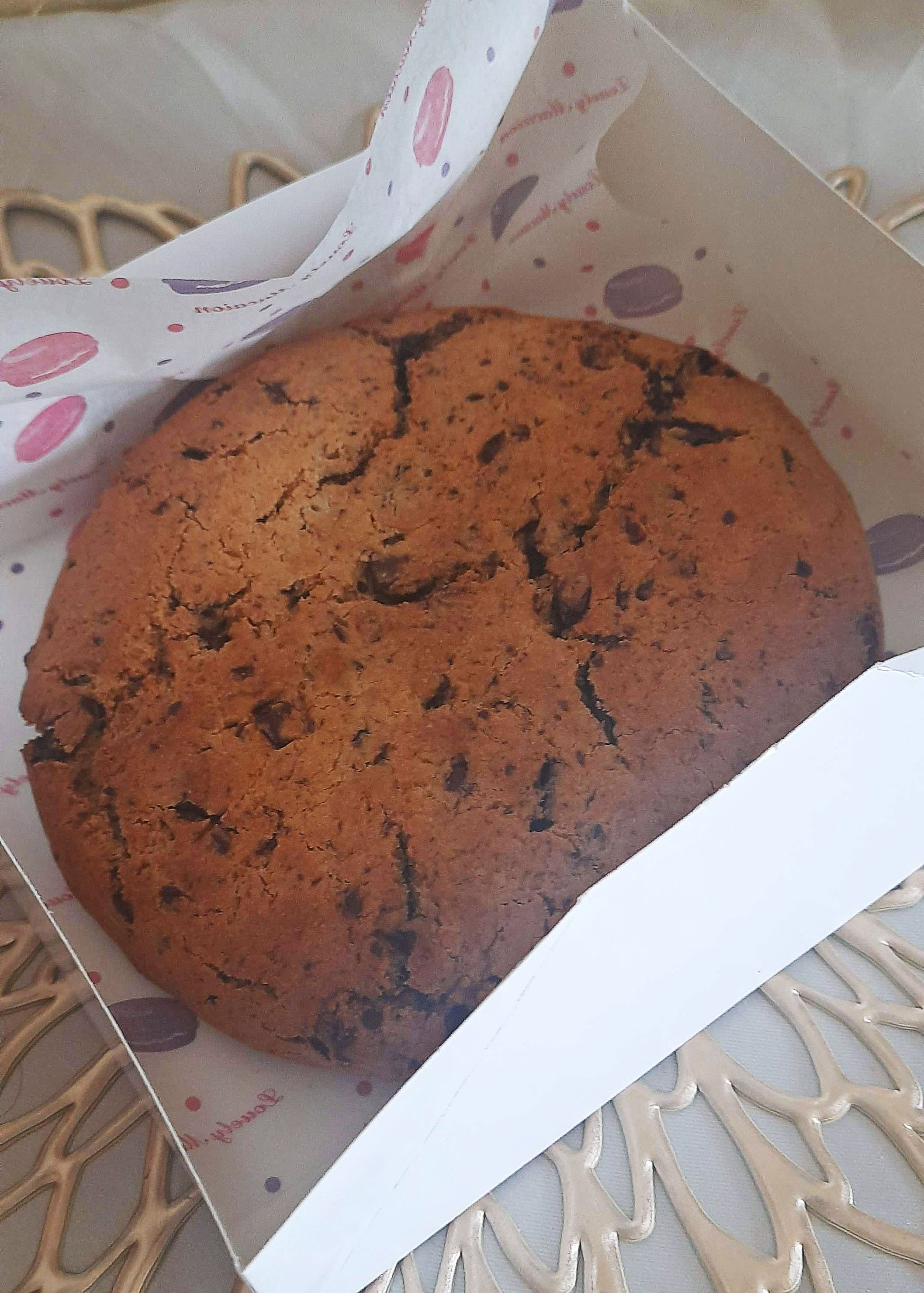 bolacha de chocolate artesanal gigante com nutella