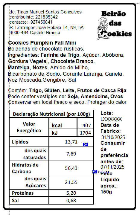 Cookies Pumpkin Fall - Edição Limitada