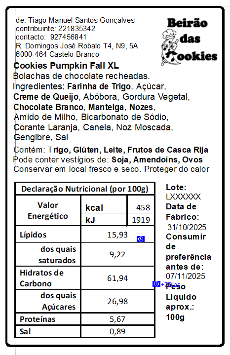 Cookies Pumpkin Fall - Edição Limitada